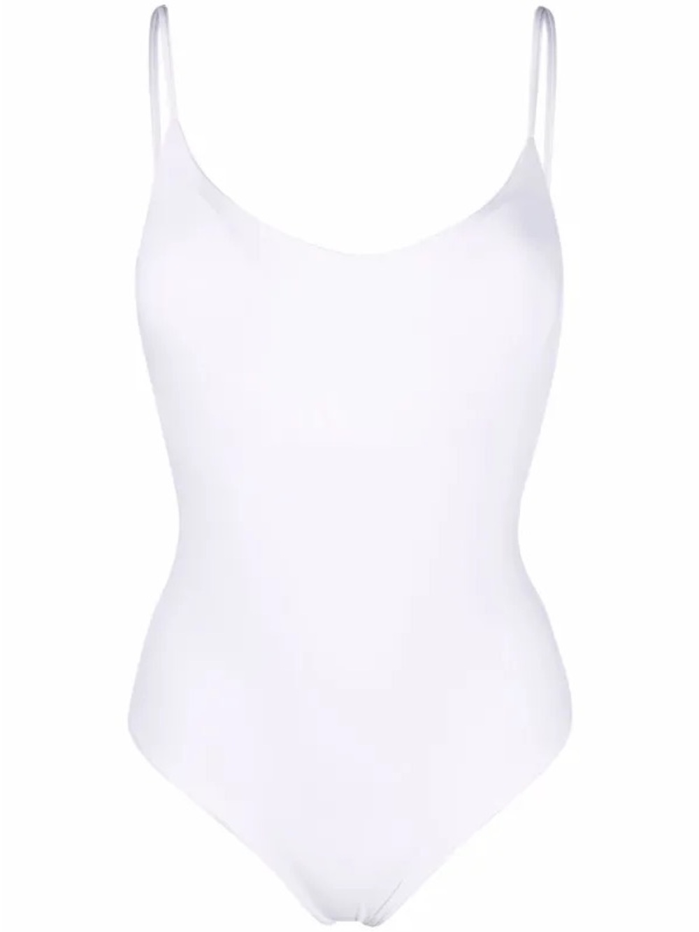 Fisico White Scoop-Neck One-Piece Swimsuit
